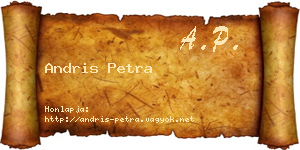 Andris Petra névjegykártya